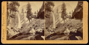 Kuva, Vernal Fall, 300 jalkaa, Yosemiten laakso, Mariposa County, Cal tekijältä Carleton Watkins