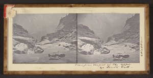Näkymä Upper Yo Semite Fallin juurelta tekijältä Carleton Watkins