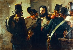 Ugo Bassi Comacchion vankilassa, kirjoittanut Carlo Ademollo (1825-1911)