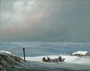 Odessan ympäristö talvella, 1841. tekijältä Carlo Bossoli
