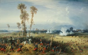 Sota Italiassa: Palestron taistelu, Sardinian kuningas joukkojen johdossa, 1859