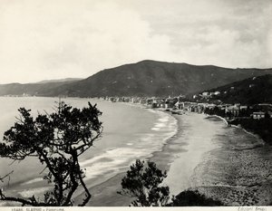 Alassion rannan venytys, n. 1890 (b/w kuva)