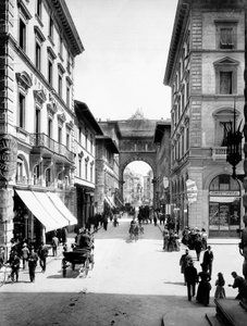 Via Strozzi, Firenze, n. 1890 (m/w valokuva)