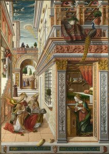 Ilmoitus Pyhän Emidiuksen kanssa. 1486 tekijältä Carlo Crivelli