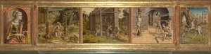 La Madonna della Rondinen Predella Pääskysen madonna, vuoden 1490 jälkeen tekijältä Carlo Crivelli