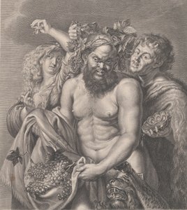 Bacchus mukana Bacchante ja faun, 1768 tekijältä Carlo Faucci