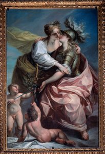 Allegoria tasavallan kolmestatoista arvosta: rauha, joka käsittää oikeudenmukaisuuden (maalaus, vuoden 1783 jälkeen)