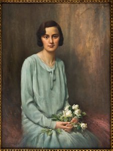 Nina Galletton muotokuva (öljy kankaalle) tekijältä Carlo Grossi