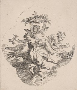 Putti pitelee kukkia, 1725-75.