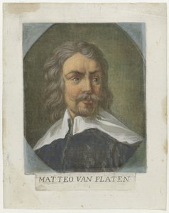 Portree on taiteilija Matthew von Platen Kunstenaars Zelfportret En in de Galleria degli Uffizi te Florence (sarjan nimi) Real Galleria di Firenzen omakuvat (sarjan nimi) tekijältä Carlo Lasinio