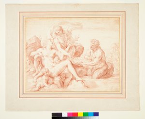 Triton tuo lahjoja Venukselle tekijältä Carlo Maratta or Maratti