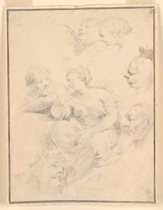 Piirustus, hahmoluonnoksia, 1775 tekijältä Carlo Marchionni