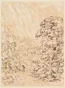 Piirros, Tie vuoristokaupunkiin, 1750-86. tekijältä Carlo Marchionni