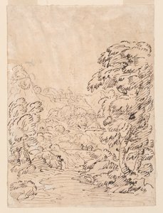 Piirros, Tie vuoristokaupunkiin, 1750-86. tekijältä Carlo Marchionni