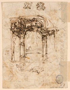 Piirustus, pään tutkimuksia, 1760-80 tekijältä Carlo Marchionni