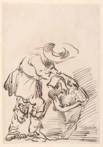 Piirros, Työläinen talonpoika, 1728-78 tekijältä Carlo Marchionni