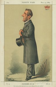 Earl of Shaftesbury, Hän ei ole muiden miesten kaltainen, sillä juhlamotiivit eivät koskaan vaikuta häneen, 13. marraskuuta 1869, Vanity Fair -sarjakuva tekijältä Carlo Pellegrini