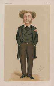 Herra Albert Grant MP; Leicester Square; 21. helmikuuta 1874; Vanity Fair; pilapiirros. tekijältä Carlo Pellegrini