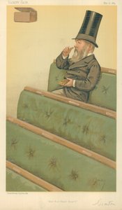 Herra Charles Nicholas Warton, Hear Hear Hear Hear, 10. toukokuuta 1884, Vanity Fair -sarjakuva tekijältä Carlo Pellegrini