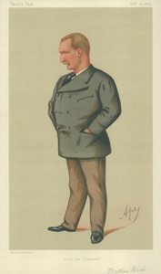 Herra Matthew Webb, Swam the Channel, 9. lokakuuta 1875, Vanity Fair -sarjakuva tekijältä Carlo Pellegrini