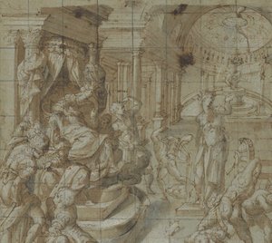 Pyhän Katariina Aleksandrialaisen marttyyrikuolema, 1560-70. tekijältä Carlo Portelli