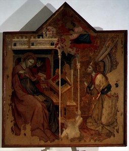 Ilmoitus (tempera paneelissa) tekijältä Carlo da Camerino