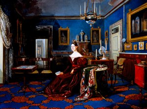Savoylaisen Maria Cristinan muotokuva Casertan palatsissa (öljy kankaalle) tekijältä Carlo de Falco