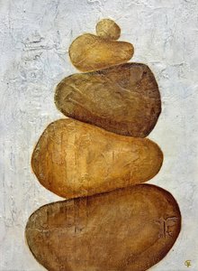 Pinoon asetetut zen-kivet tekijältä Carolina Gårdheim