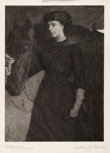 Nainen ja hevonen, 1887. tekijältä Caroline Amelia Powell