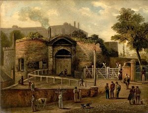 Näkymä Castle Gatewaylle, Nottingham (öljy aluksella) tekijältä Caroline Mary Price