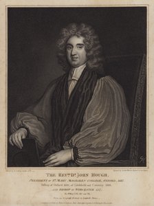 John Hough, englantilainen piispa ja Magdalen Collegen presidentti, Oxford