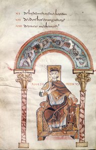 Ms CCII fol.91v Apollo Medicus, Isidore Sevillalaisen Etymologiaesta