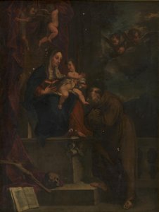 Maria, Jeesus ja Pyhä Franciscus tekijältä Carracci
