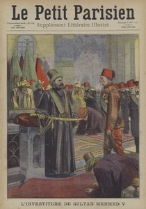 Ottomaanien valtakunnan sulttaani Mehmed V:n vihkiminen