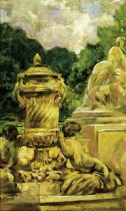 Fountain Garden Nimesissä, Ranskassa, 1911.