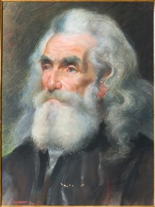 Vanhan miehen muotokuva (pastelli)