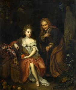 Vertumnus ja Pomona tekijältä Caspar (follower of) Netscher