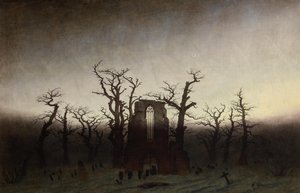 Luostari tammimetsässä tekijältä Caspar David Friedrich