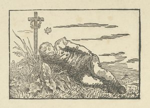 Poika nukkuu haudalla, 1802 tekijältä Caspar David Friedrich