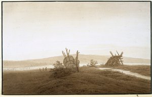 Caspar David Friedrich "Tollense-järvi", noin 1806 tekijältä Caspar David Friedrich