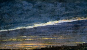 Pilvinen iltataivas tekijältä Caspar David Friedrich