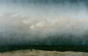 Munkki meren rannalla. 1808-1810 tekijältä Caspar David Friedrich