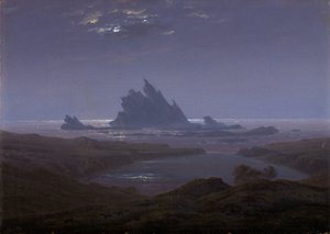 Kallioriffi merenrannalla tekijältä Caspar David Friedrich