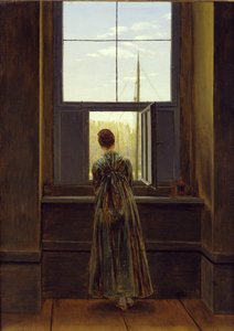 Nainen ikkunan ääressä tekijältä Caspar David Friedrich