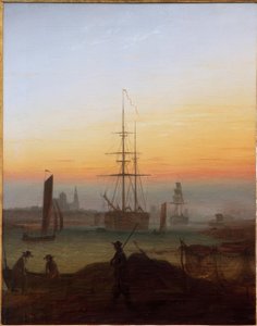 Greifswalder Hafen tekijältä Caspar David Friedrich