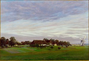 ""Tasainen maa"" Greifswaldin ympäristö, Saksa tekijältä Caspar David Friedrich