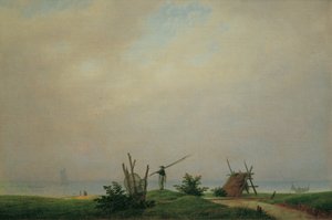 Merenranta kalastajien kanssa tekijältä Caspar David Friedrich