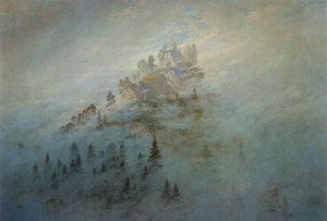 Aamun sumu vuorilla, 1808 tekijältä Caspar David Friedrich