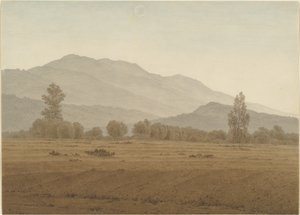 Uusikuu Riesengebirge-vuorten yläpuolella tekijältä Caspar David Friedrich