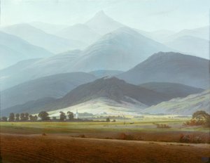 Riesengebirgslandschaft tekijältä Caspar David Friedrich